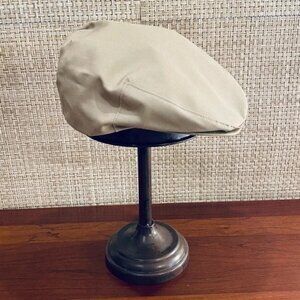 🌟HP🌟VTG 1960s Khaki Cotton Twill Traveler Flat Cap Country Gentlemen 7 1/4 USA